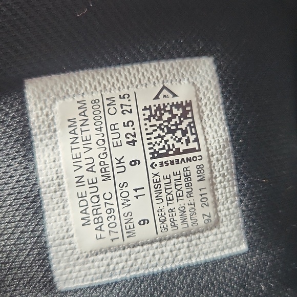 Converse Chuck Taylor High Street Triple Black Sneakers Size Men's 9 - Picture 11 of 12